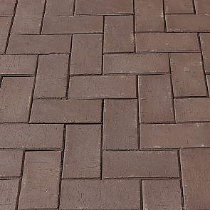 Тротуарная плитка вибропрессованная СИТИ | Коричневый | 600х300 | BRAER